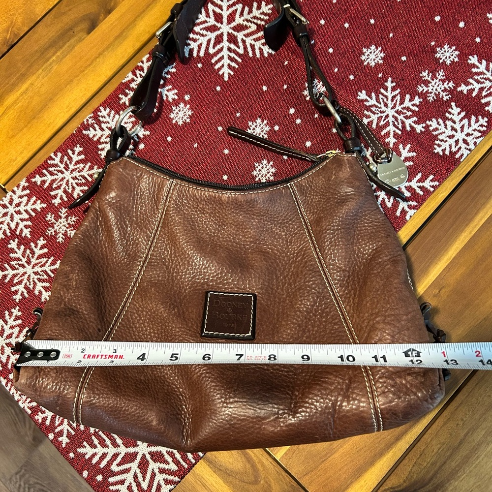Dooney & Bourke Rich Brown Leather Shoulder Bag - Picture 6 of 9